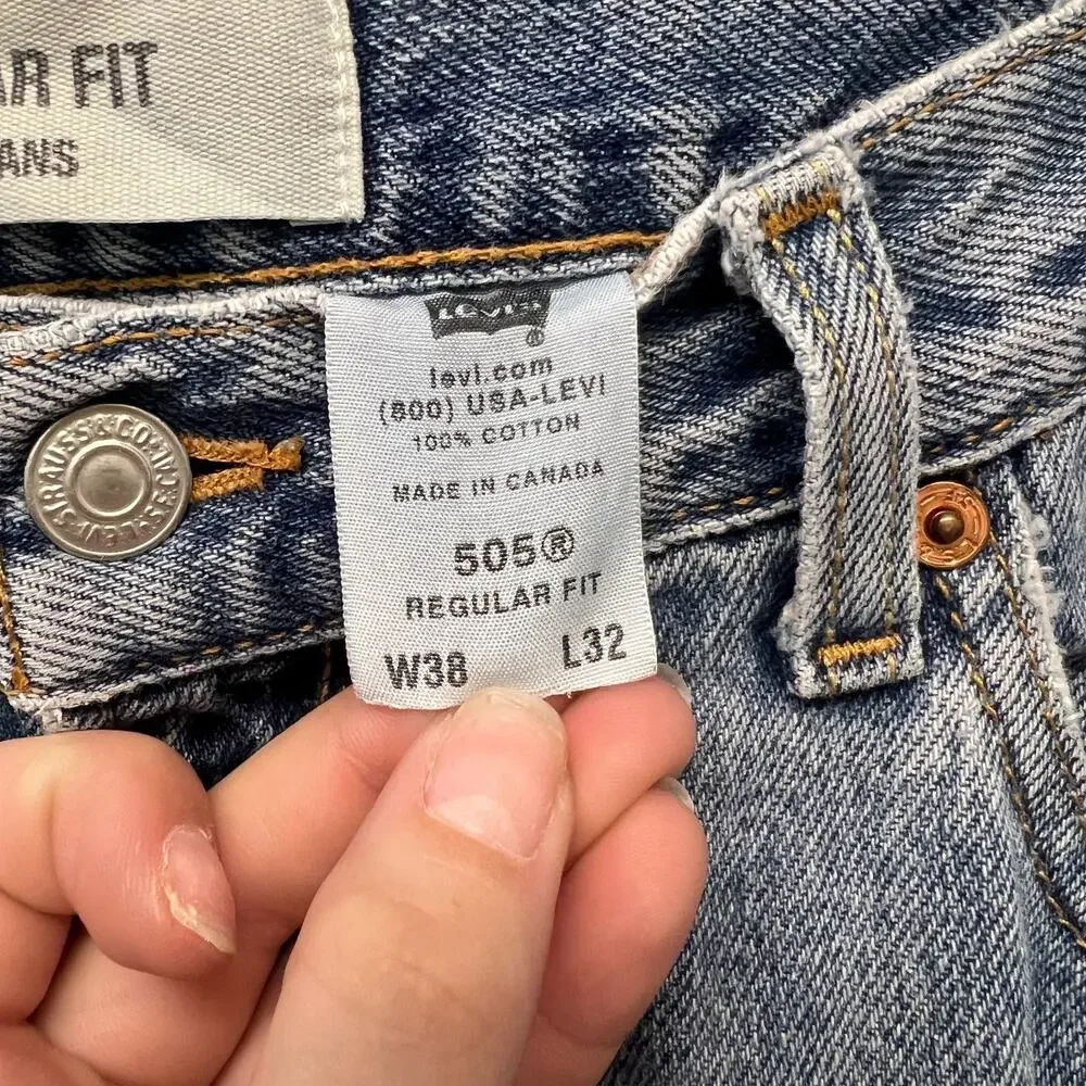 Men's Reg Fit Levi's W38xL32 Vintage Retro Y2K Workman Relayed NOC3894